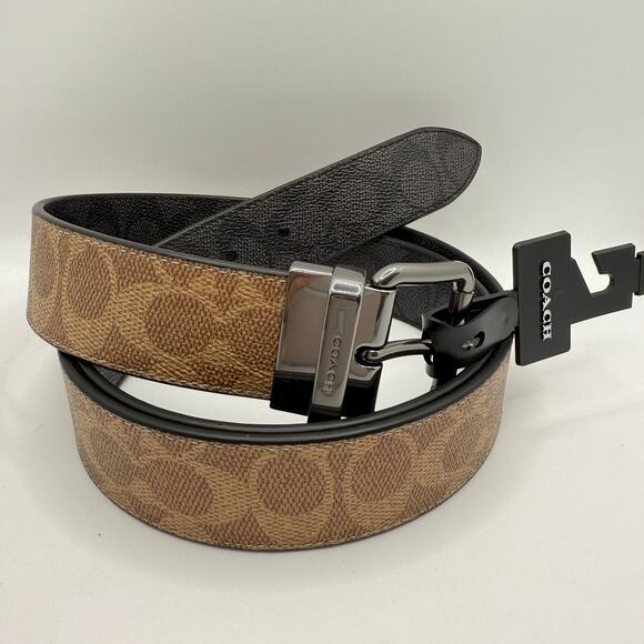 Coach CY922 Roller Buckle Cut To Size Reversible Belt 38 mm - Picture 2 of 8